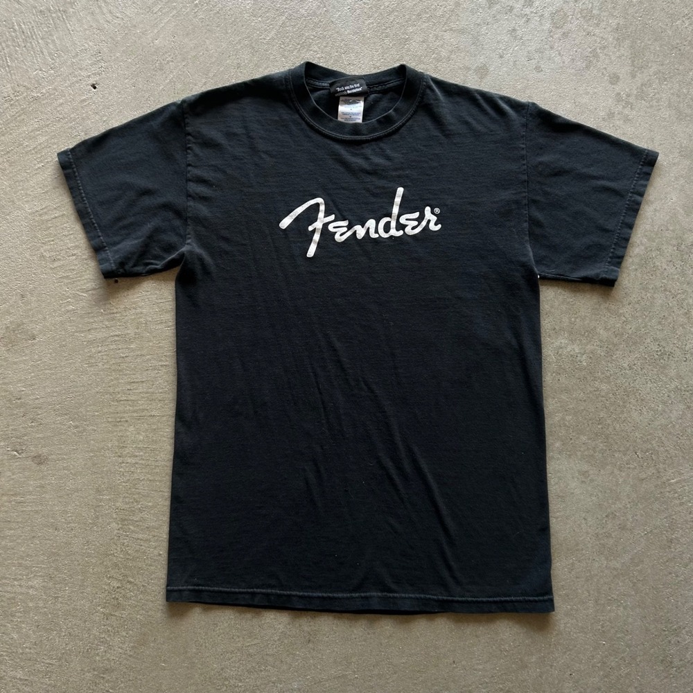 Vintage 90s Fender Guitar Shirt Size Medium Black The Rock and Roll Lifestyle